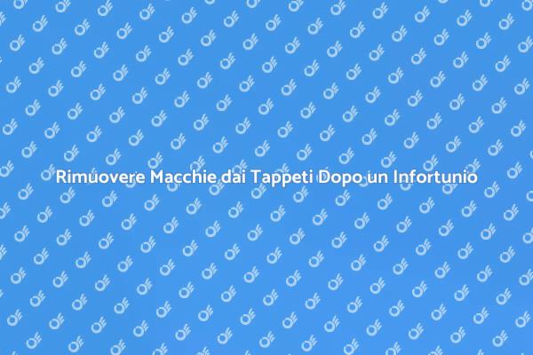 Come Pulire i Tappeti Dopo un Incidente