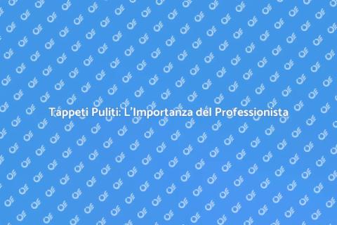 Pulizia Tappeti: Affidati ai Professionisti