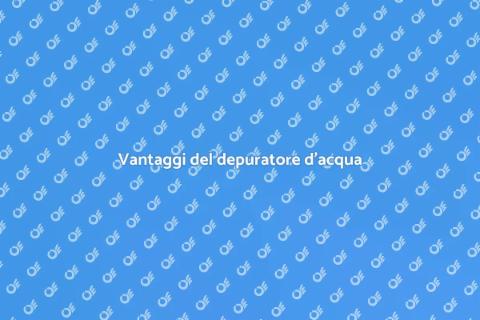 Depuratore acqua purificata istantanea
