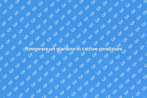 Riqualificare un giardino trascurato