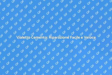 Riparare Vialetto Cemento: Guida Pratica