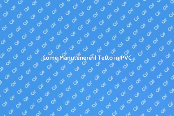 Tetto in PVC: Manutenzione Essenziale