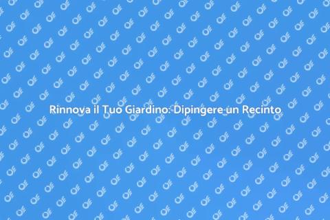 Dipingere un Recinto: Guida Pratica