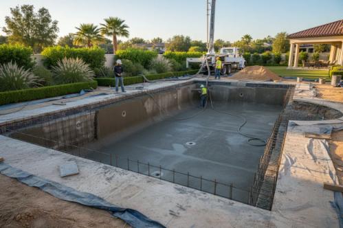 costruire una piscina in cemento