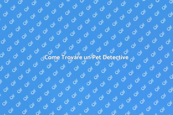 Guida all'Assunzione di un Pet Detective