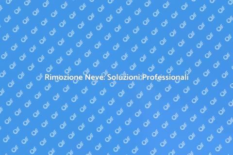 Rimozione Neve: Servizi Efficaci