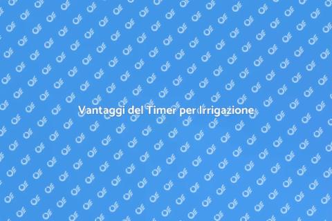 Timer Irrigazione Parchi Aziendali