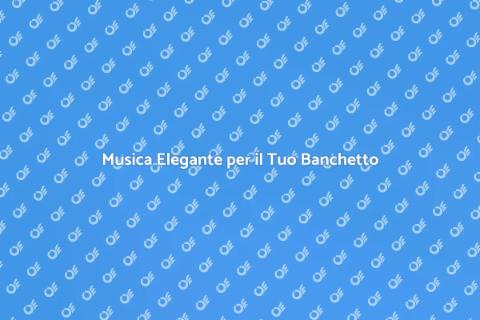 Pianista Moderno per il Tuo Banchetto