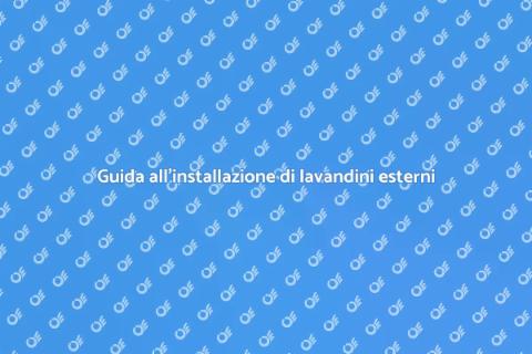 Installare un lavandino da esterno