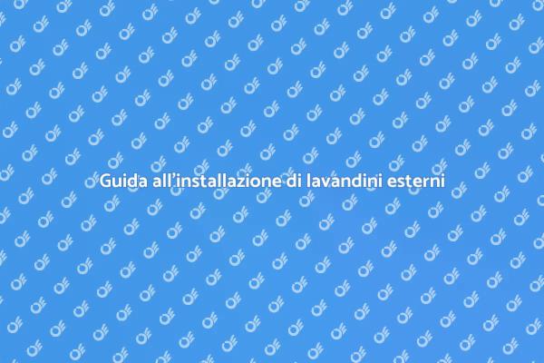 Come installare un lavandino da esterno