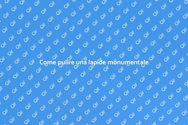 Onorare i defunti: pulizia lapide
