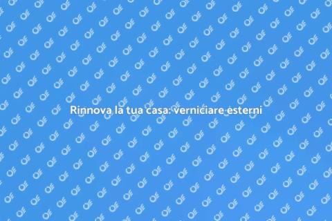 Verniciare superfici esterne: guida