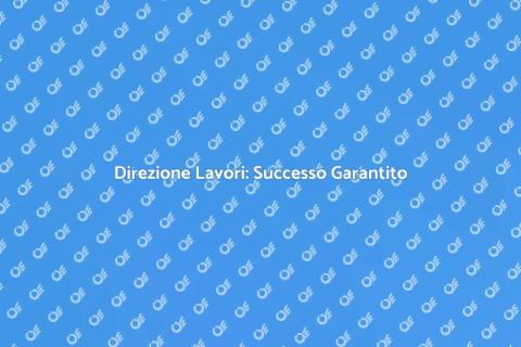 Direzione Lavori: Affidati ai Professionisti