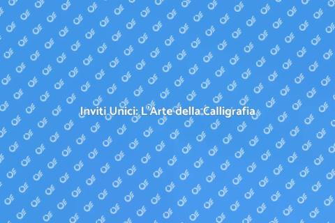 Calligrafia per Occasioni Speciali