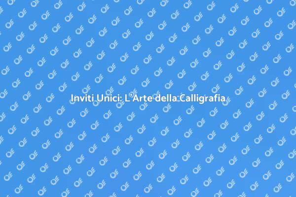 Trasforma il tuo Evento con la Calligrafia
