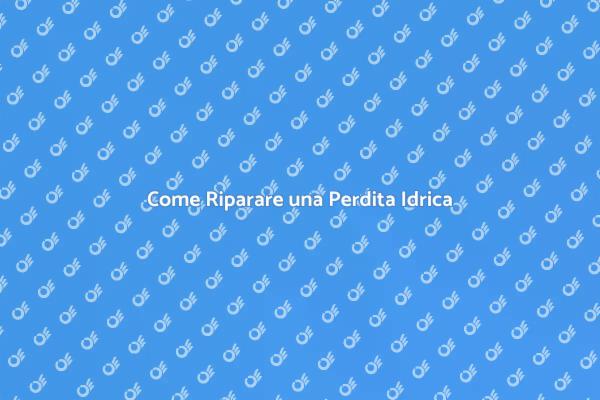 Riparazione Efficace di Perdite Idrica