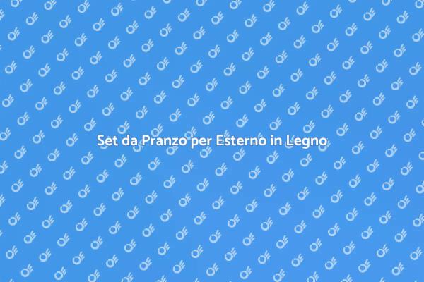 Scegli il Tuo Set da Pranzo in Legno