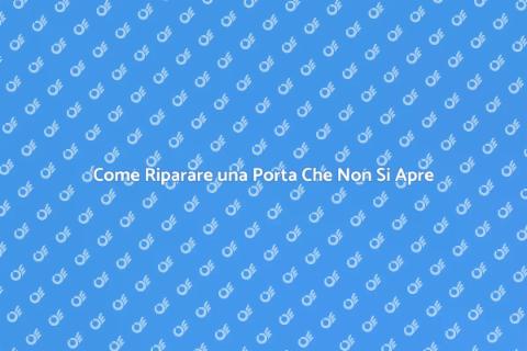 Rimettere in Sesto una Porta Difettosa