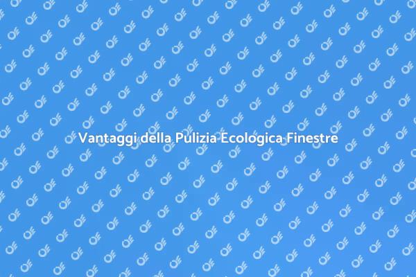 Pulizia Finestre: Scelta Ecologica
