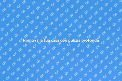 Pulizia approfondita: rinascita domestica