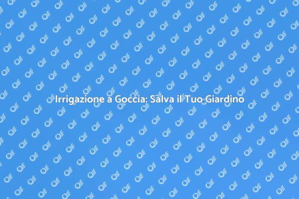 Rivoluziona il Tuo Giardino con l'Irrigazione