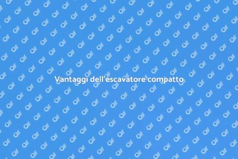 Affitto escavatore compatto per progetti