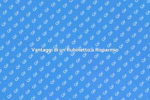 Rubinetto a Risparmio Energetico