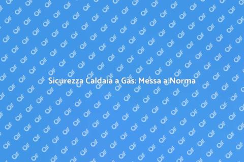 Messa a Norma Caldaia a Gas Essenziale