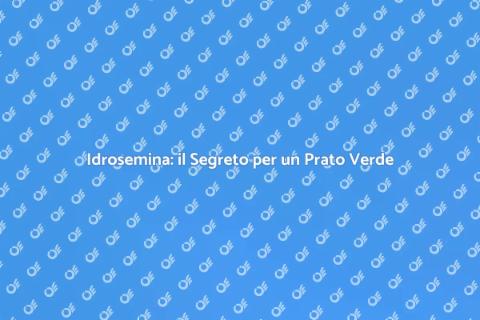 Idrosemina: il Giardino Perfetto in Poco Tempo