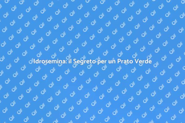 Idrosemina: il Metodo per un Giardino Rigoglioso
