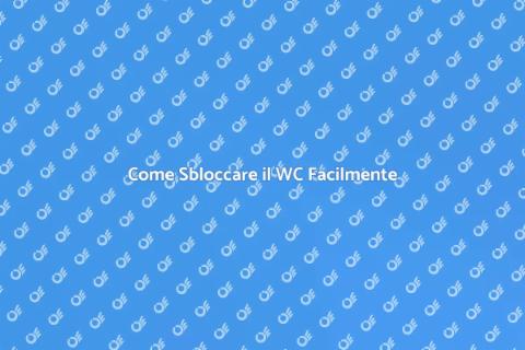 Sbloccare Scarico WC: Guida Pratica