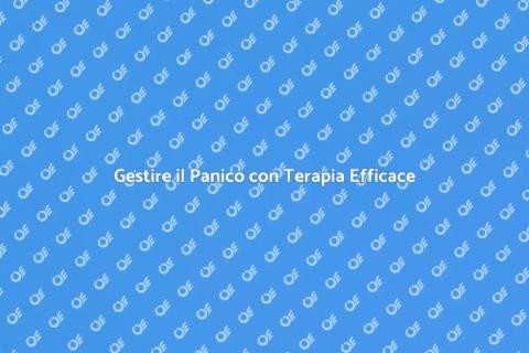Terapia per Disturbo da Panico