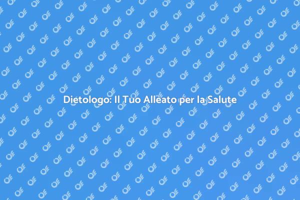 Alimentazione Sana con un Dietologo