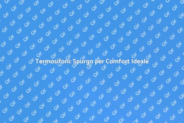 Spurgo Termosifoni: Comfort Assicurato