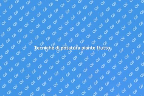 Potatura accurata piante da frutto