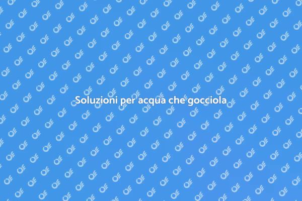 Riconoscere l'acqua che gocciola