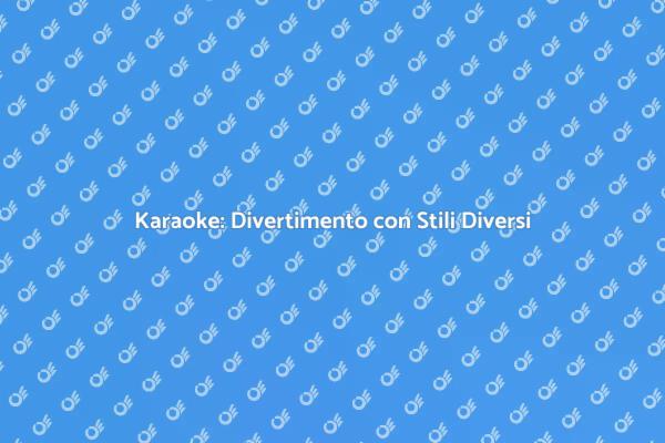 Karaoke: Un'Esperienza Musicale Unica