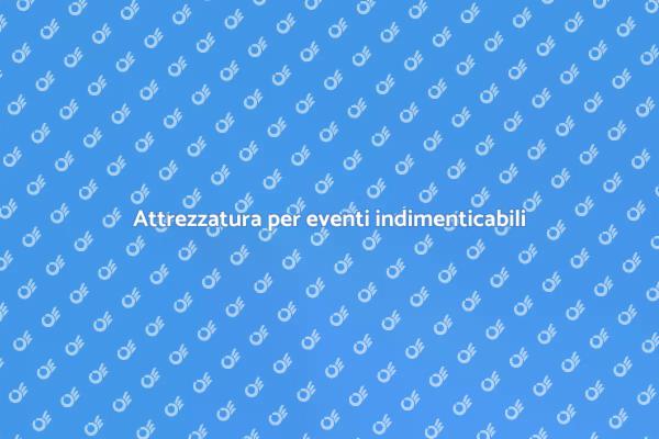 Attrezzatura per eventi all'aperto