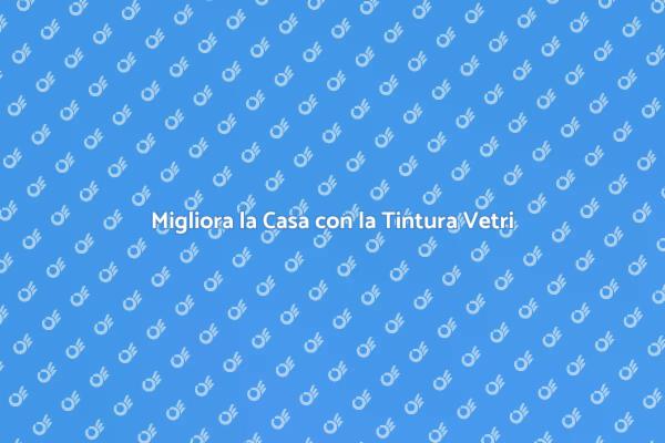 Rendi Unica la Tua Casa con i Vetri Tinti