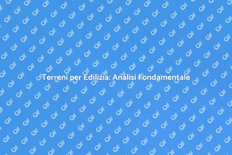 Analisi Terreni Edilizia Urbana