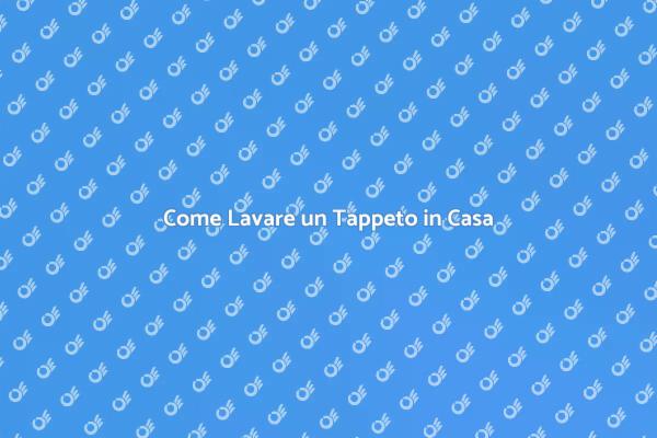 I Segreti per Lavare un Tappeto