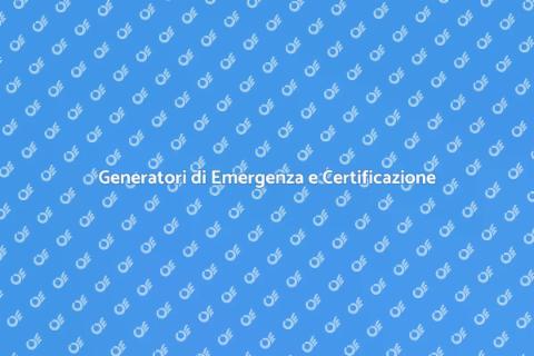 Certificazione Energetica per Generator