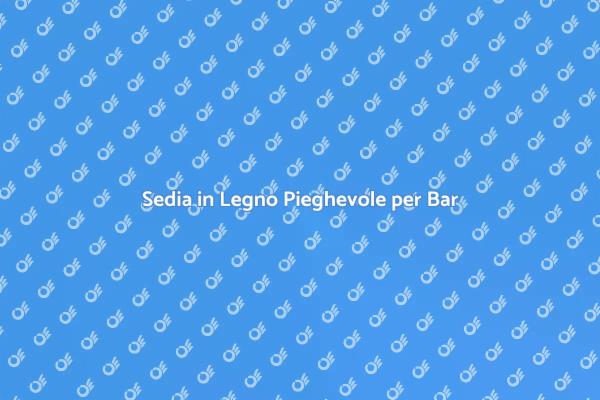 Sedia Pieghevole: Design e Funzionalità