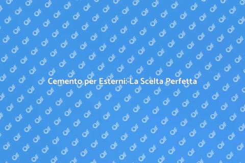 Pavimento in Cemento per Esterno