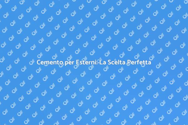 Pavimento in Cemento: Estetica e Resistenza