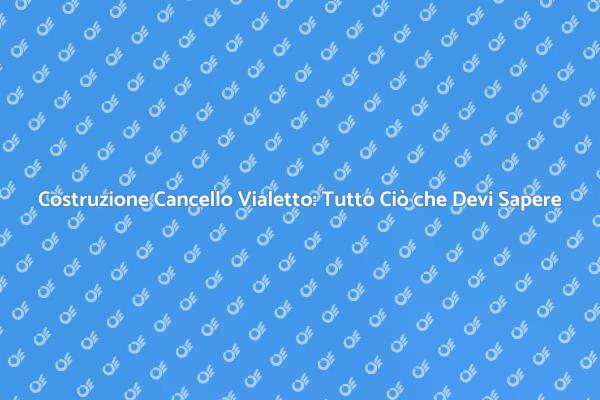 Cancello Vialetto: Sicurezza e Stile