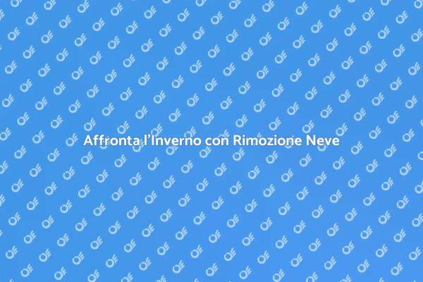 Rimozione Neve: Sicurezza in Inverno