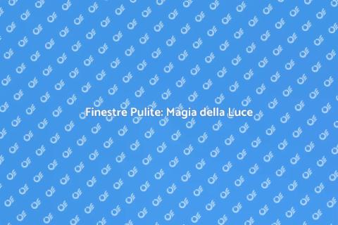 Pulizia Finestre: Illumina la Tua Casa