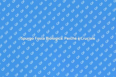 Spurgo Fossa Biologica: Servizio Essenziale