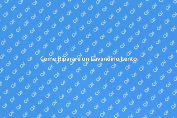 Risolvi Problemi di Lavandino